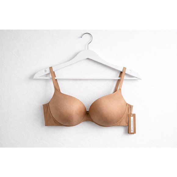SKIMS Ultimate Push-Up Strapless Bra Clay Nude 32DDD NWT Seamless Underwire Tan - Picture 1 of 5